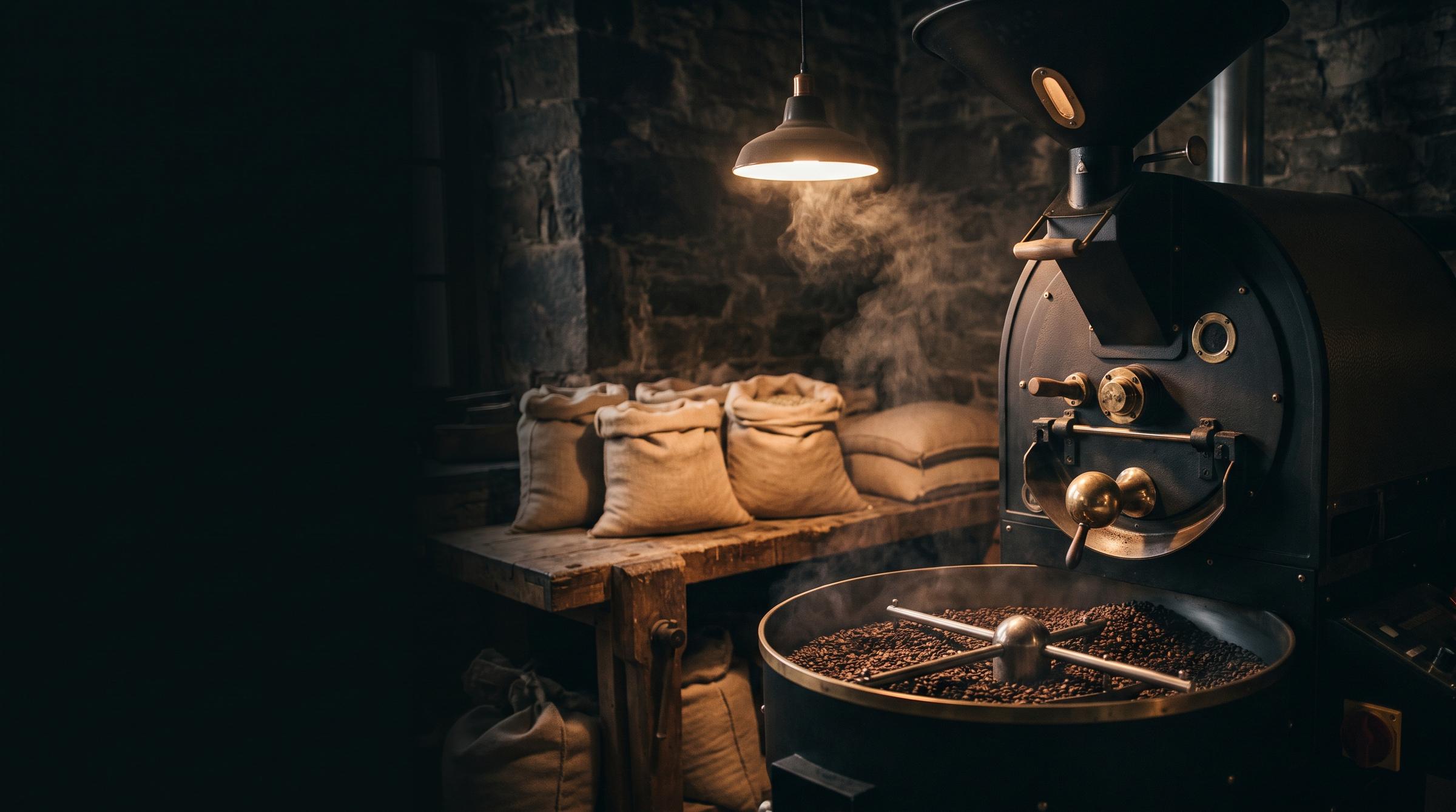 Trommelröster in der Kleinstadt Roastery